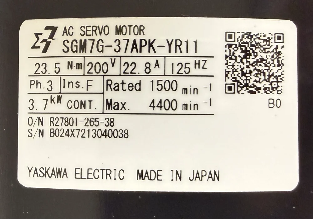 AC Servomotor SGM7G-37APK-YR11